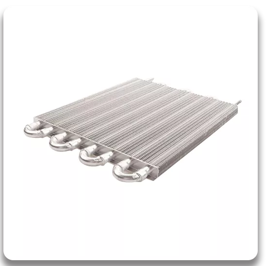 Fin plate type condenser
