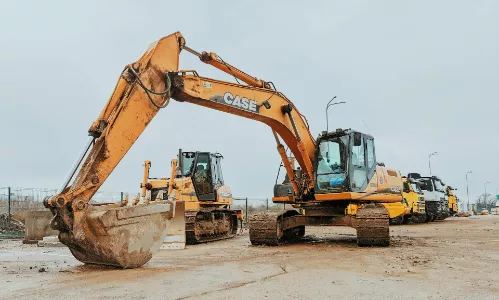 Construction vehicle condenser